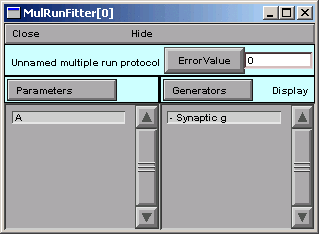 MulRunFitter[0] after A entered as a parameter to fit