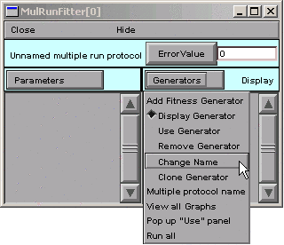 GUI selecting "change name"