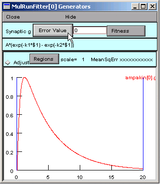 Clicking error value button