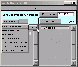 selecting the Praxis optimizer