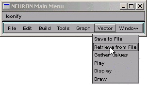 selecting to retrieve a vector from a file